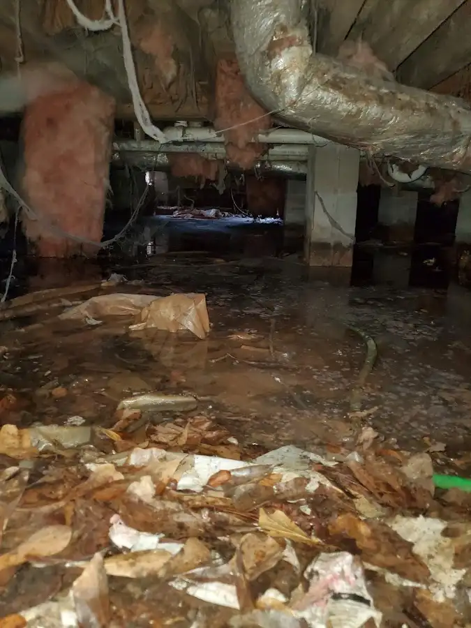 Crawl space flood assessment for Commercial Water Damage Restoration in Catskill