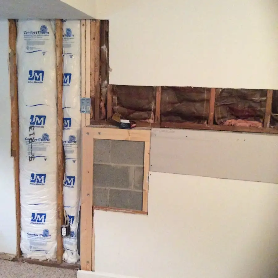 Wall insulation replacement during Contents Cleaning & Restoration in Catskill
